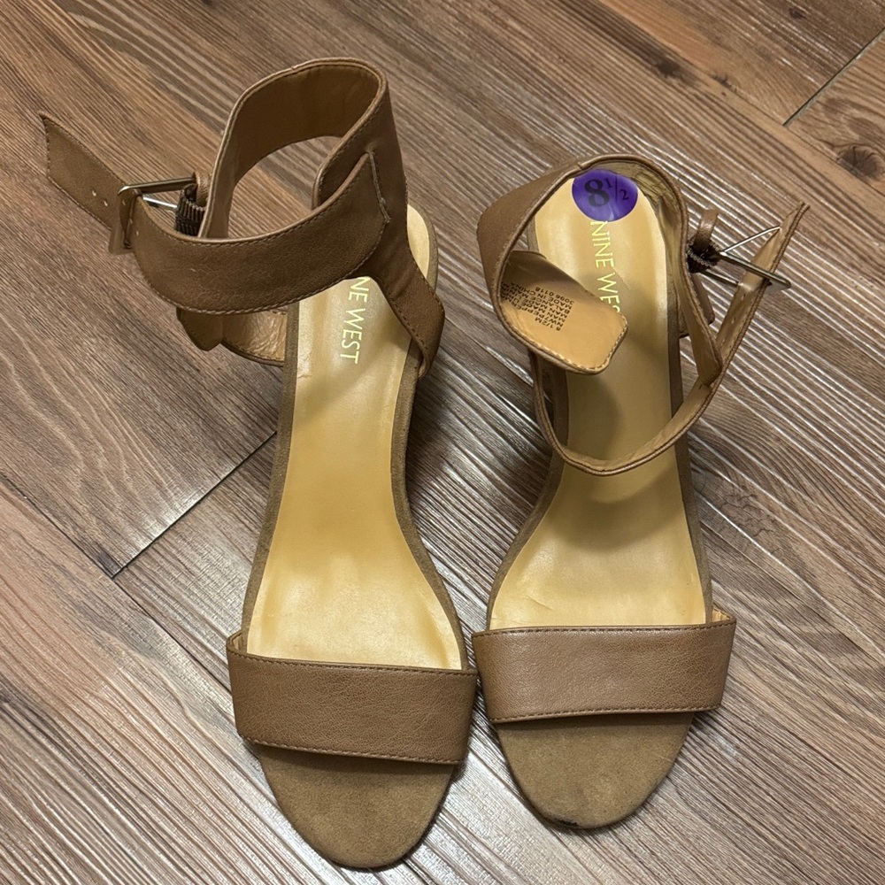 Nine West Women's Brown Ankle Strap Sandals